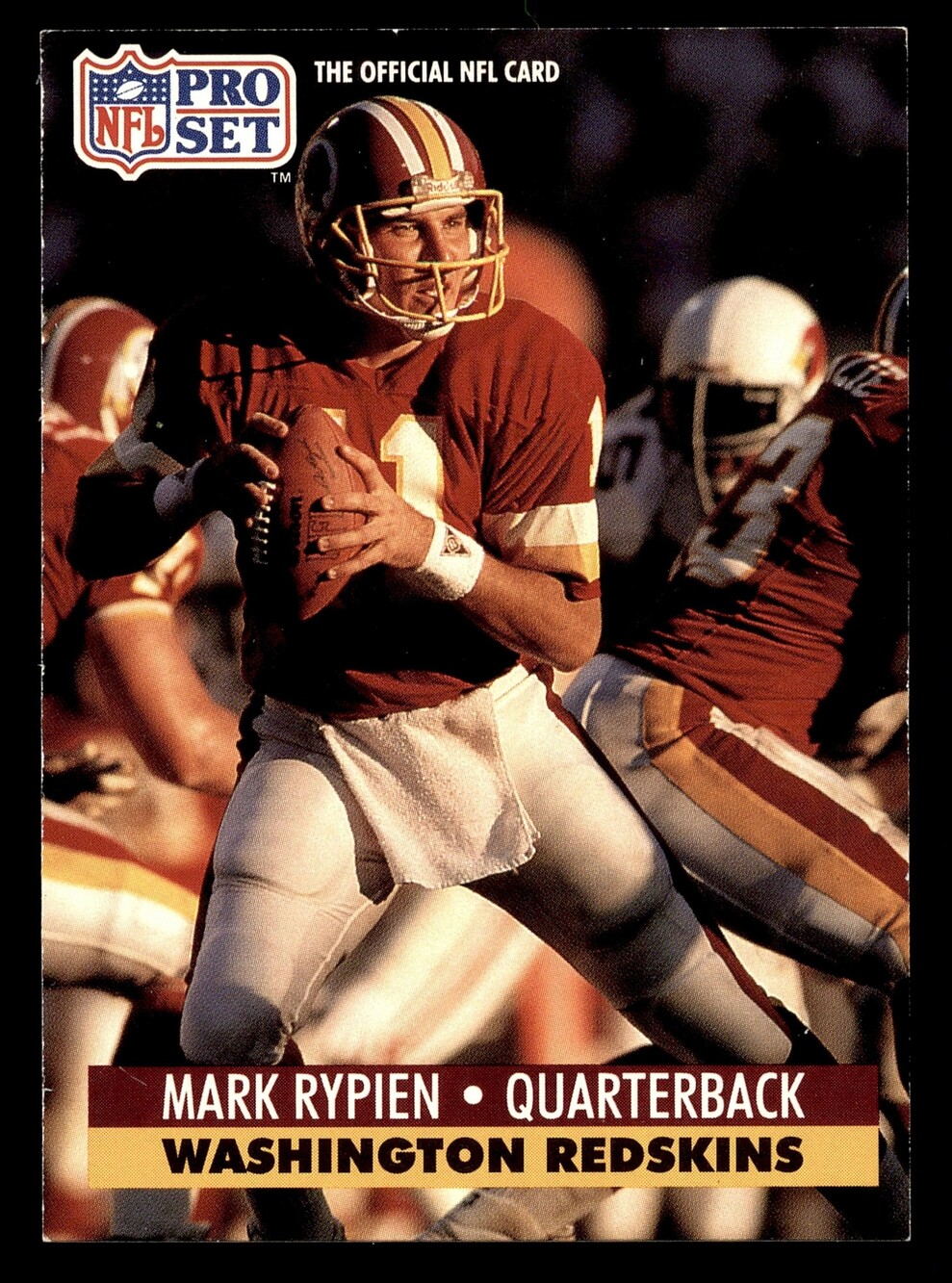 1991 Pro Set #322 Mark Rypien Football Card Washington Redskins